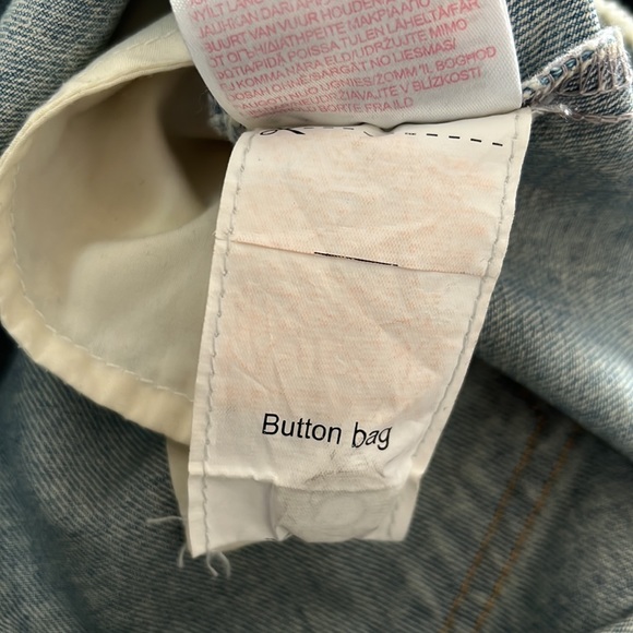 Noisy May Distressed Who Care Care Denim Jeans Skirt Size Medium - Picture 9 of 13